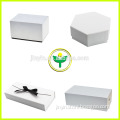 glossy plain white paper gift boxes for christmas gift with bow ribbon
